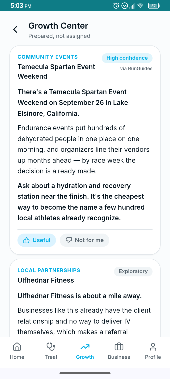 Growth Center highlighting a local endurance event opportunity